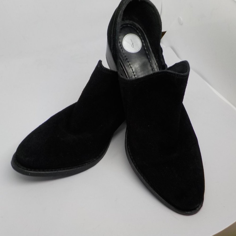 Journee Signature Dempsy Women's Leather Ankle Boots 7.5 black